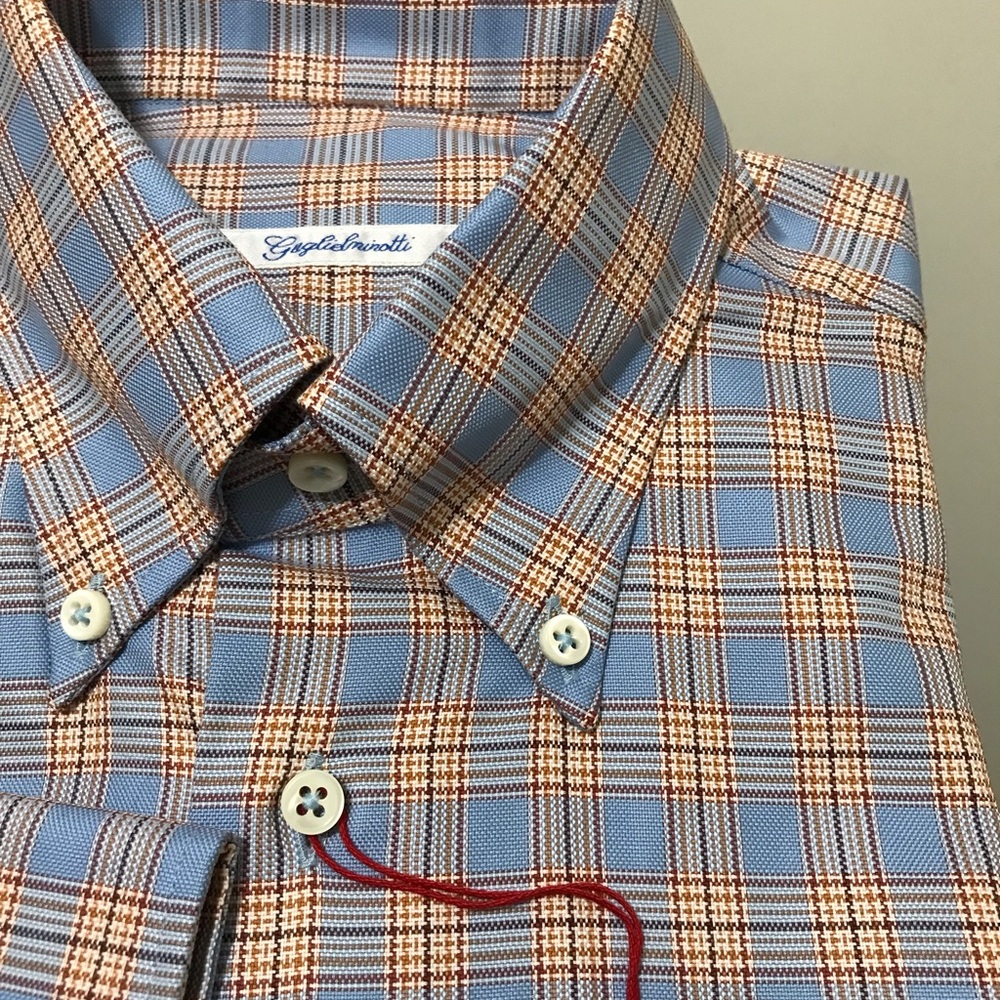 Guglielminotti Italian luxury beautiful shirt 15.75/40, M/50 NWT$450